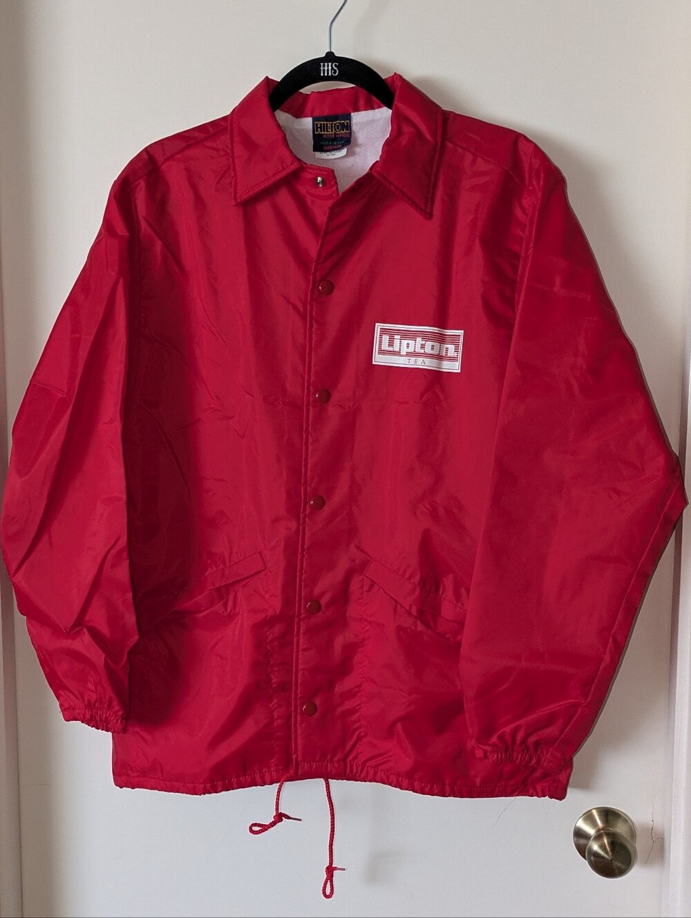 Red LIPTON Coaches Jacket - Lightweight Windbreaker NEW Unisex